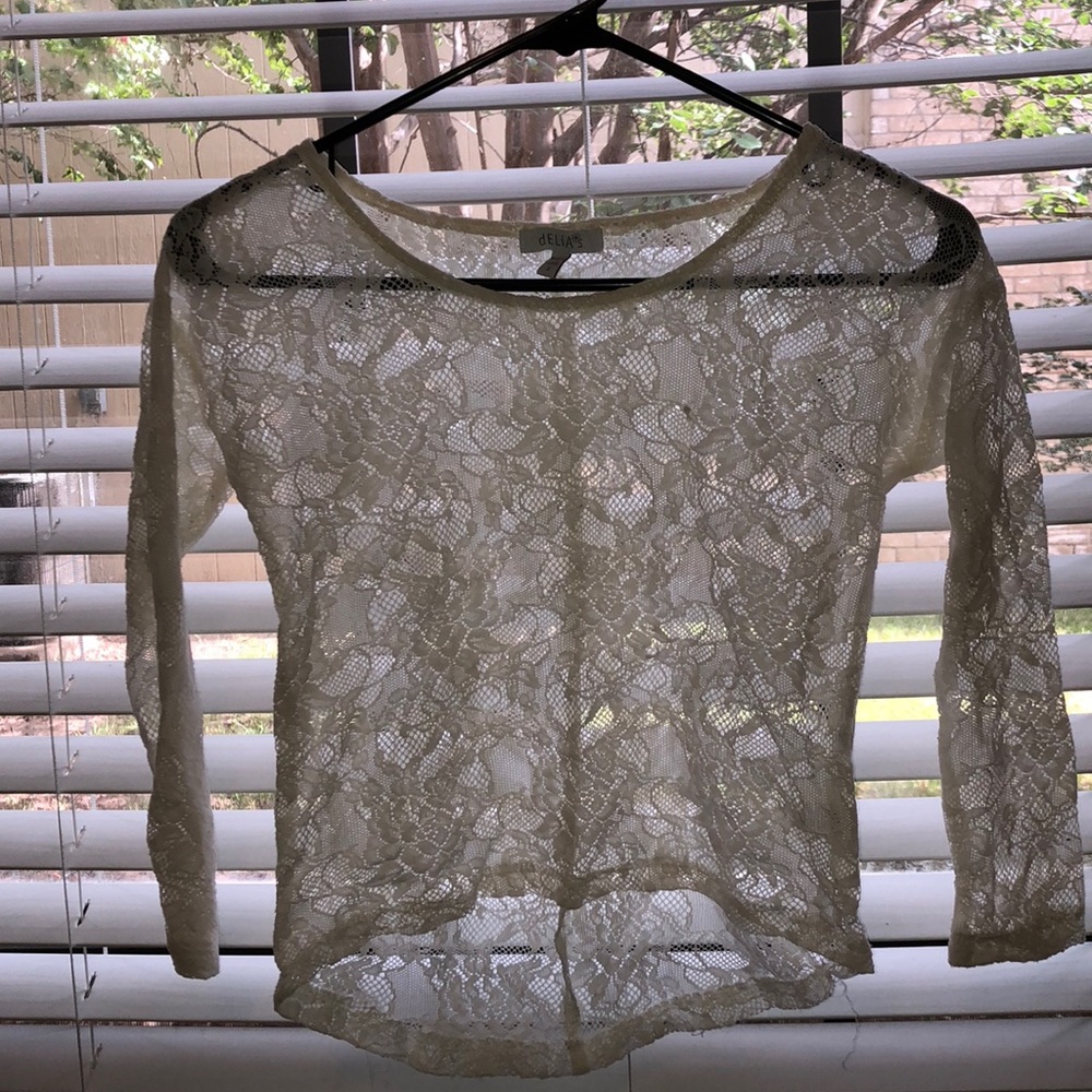 Delia’s Size S Crochet Sweater